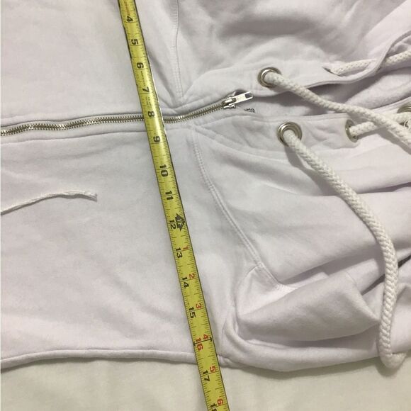 Lauren Moshi White Hooded Sweatshirt Size XSmall - Picture 11 of 12
